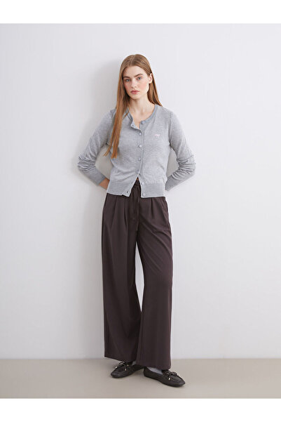 LC Waikiki Sparkling Selections from Shining Store | Loose Fit Wide Leg Women's Pleated Trousers
