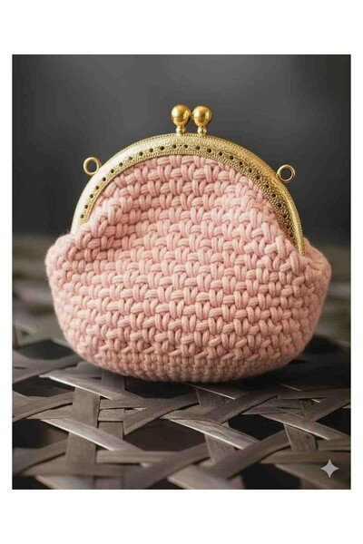 MAZSAY El Örgüsü Makrome Klipsli Cüzdan