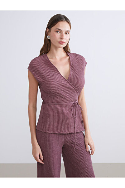 LC Waikiki V-Neck Textured Women's Vest