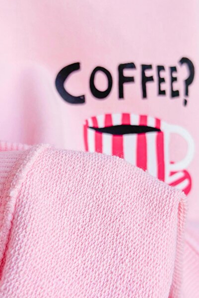 Lolliboomkids New Season Girl's Pancake Printed 3 Thread Fabric Canvas Pants Top and Bottom Set