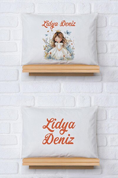 Pia Baby %100 Pamuk İkili İsim Yazılı Bebek Yastık Kılıfı – 35x45 cm Organik ...