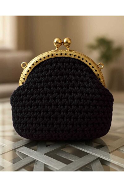 MAZSAY El Örgüsü Makrome Klipsli Cüzdan