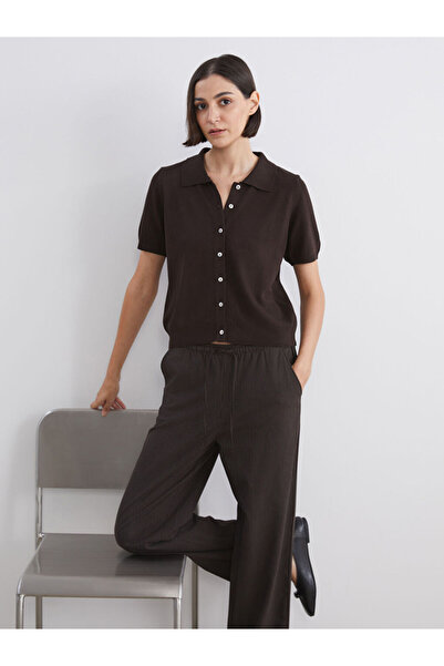 LC Waikiki Shining Store'dan Işıltılı Seçimler | Polo Yaka Kadın Triko Hırka