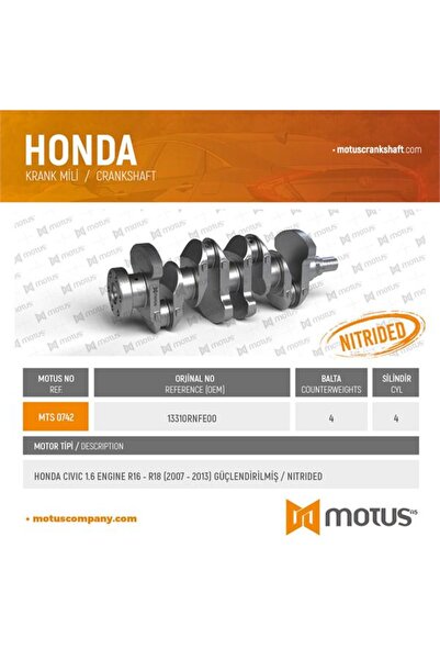 Genel Markalar Honda Krank MILI Honda CIVIC 1.6 Motor D16 Motor 1990 – 2006 8 Baltalı Kasnak Capı 28 MM -