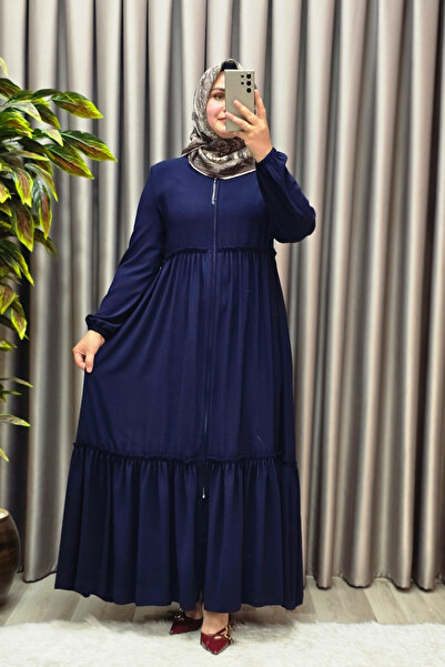 Elmas Tesettür Women's Hijab Clothing Plus Size Two Layer Ferace