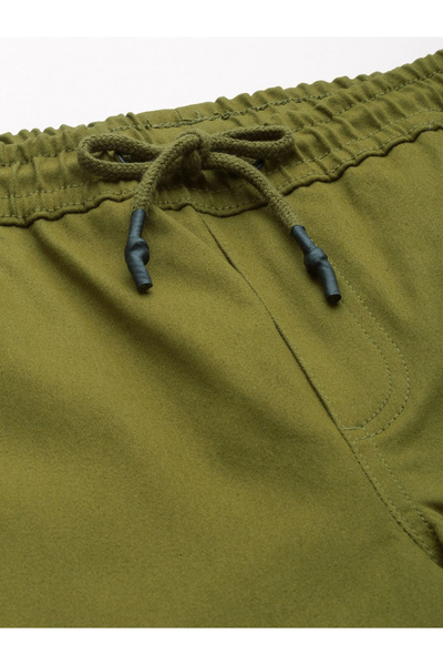 The Indian Garage Co By Styli Men Olive Slim Fit Solid Joggers