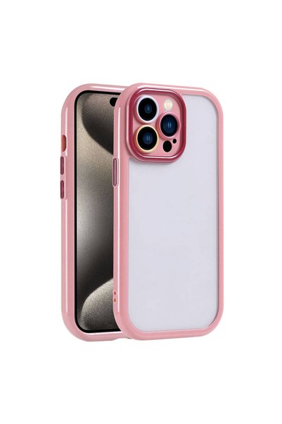 zore iPhone 15 Pro Case Camera Protection Colorful Edge and Frame Design Shrp...