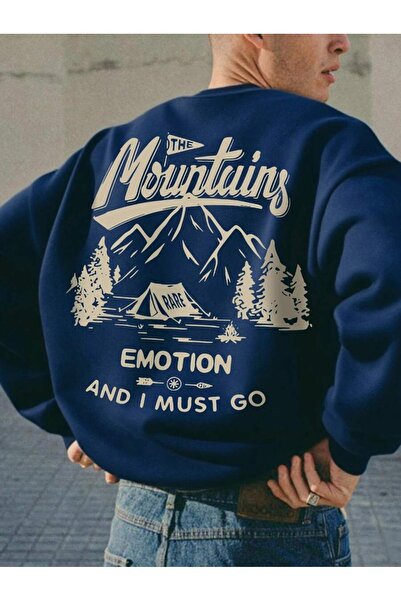 OVER HEAD Ανδρικό φούτερ The Mountains με τύπωμα Oversize Cycling Jacket