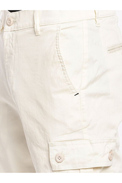 The Indian Garage Co By Styli Men White Mid Rise Slim Fit Cargo Pants