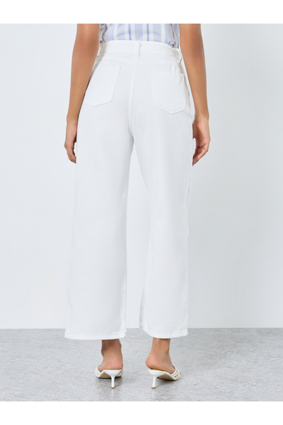 Take Two By Styli Solid Mid Rise Wide Leg Jeans