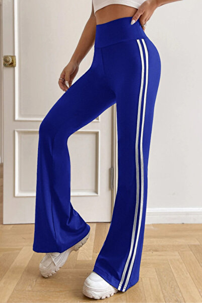 FashionForYou Αθλητικό παντελόνι Gimel με καμπάνα , με πλαϊνές ρίγες και κορδ...