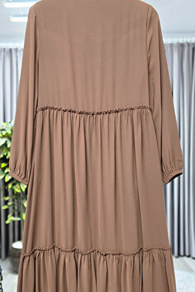 Elmas Tesettür Women's Hijab Clothing Plus Size Two Layer Ferace