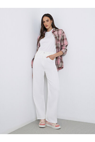 Styli جينز عالي الارتفاع وواسع الساق