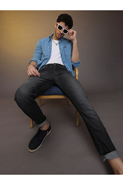 The Indian Garage Co By Styli Men Dark Wash Slim Fit Jeans