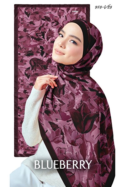 b blueberry italia Bursa Silk Shawl - Tulip Dream Series - New Collection - Plum