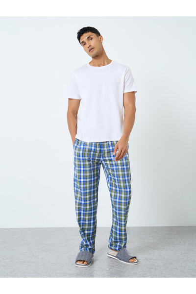 Styli Multi Checkered Cotton Pyjama