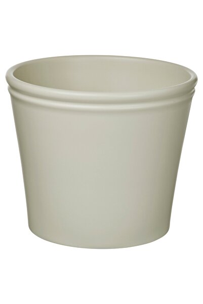 IKEA KÖRSBÄRSBJÖRK Plant pot, light grey-beige, 24 cm