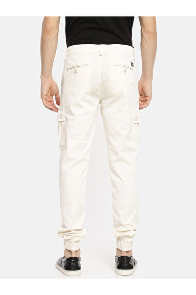 The Indian Garage Co By Styli Men White Mid Rise Slim Fit Cargo Pants