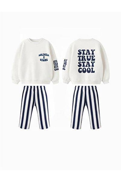 Lolliboomkids Хлопчачий комплект з брюками з канвасу з 3 нитками та написом-слоганом