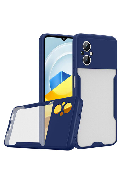 zore غطاء حماية لهاتف Poco M5 من نوع SHRP Parfe - أزرق داكن