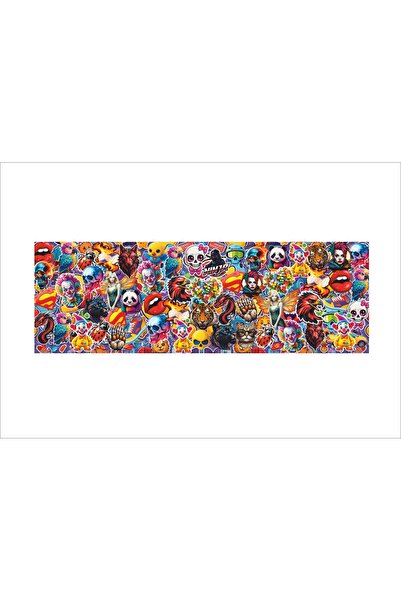 Altınuç Art Design 2 adet 10x30 cm Sticker Bomb Kask Laptop Tablet Bisiklet M...