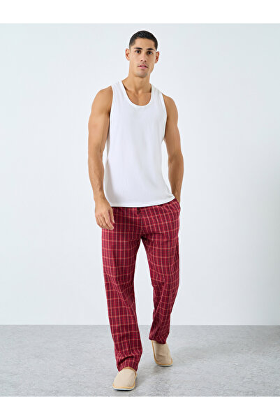Styli Men Checkered Cotton Pyjama