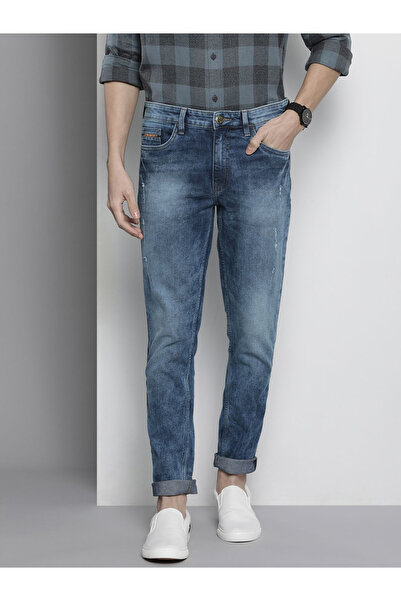 The Indian Garage Co By Styli بنطلون جينز رجالي بقصة ضيقة وباهتة قصة ضيقة متوسط