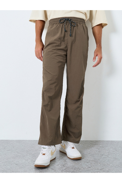 Styli Men Straight Leg Pants with Drawstrings