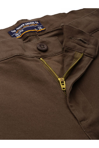 The Indian Garage Co By Styli Men Brown Slim Fit Cargo Pants
