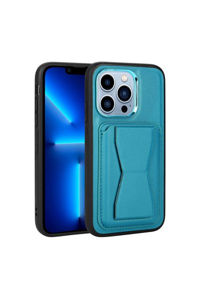 zore حافظة متوافقة مع هاتف iPhone 13 Pro Max مع حامل للبطاقات من جلد البولي ي...