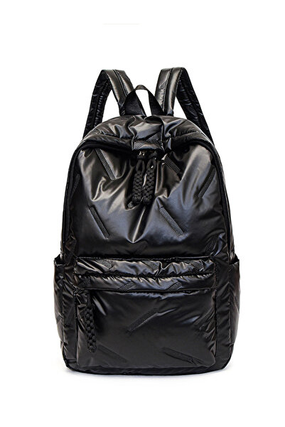 Take Two By Styli Solid Quilted Zip Closure Backpack