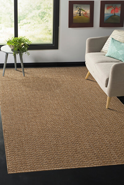 SOFT HOME Jüt Tabanlı Hasır Dokuma Örme Bohem Halı Kilim