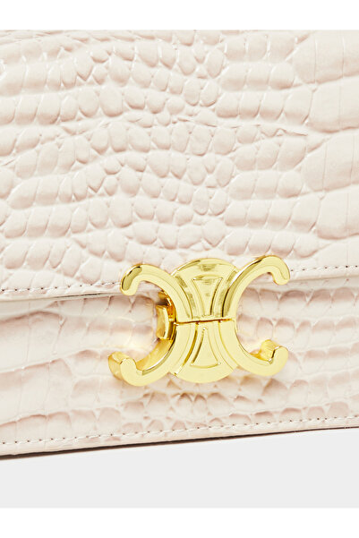 Take Two By Styli Printed Shoulder Bag with Golden Clasp