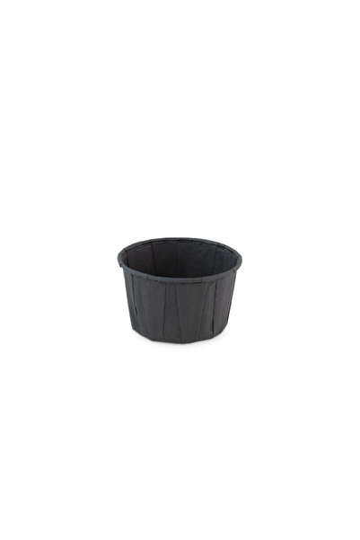 Mank Pahare de hârtie negre (FSC®), rotunde, 120 ml, ø70 x h43mm, 100 buc