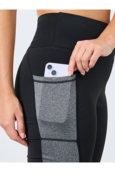 Styli Color Block Pocket Detail Full Length Leggings