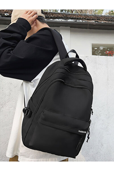 Take Two By Styli Solid Zip Closure Backpack