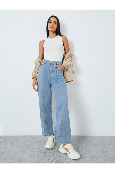 Styli High Rise Relaxed Fit Jeans