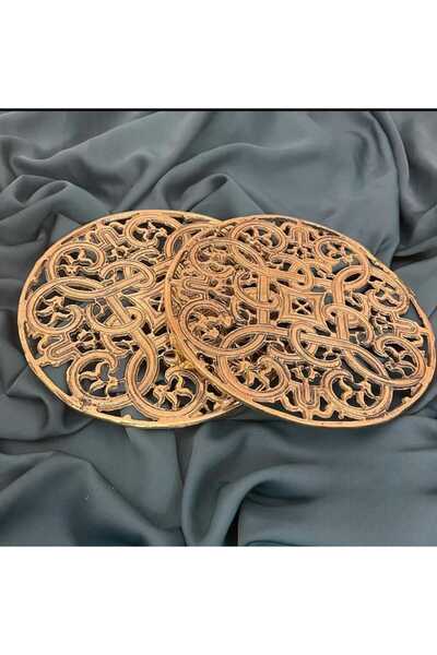 Ustası Antepte Handmade Brass Nihale 19 cm Serving Bowl Decoration Kitchen