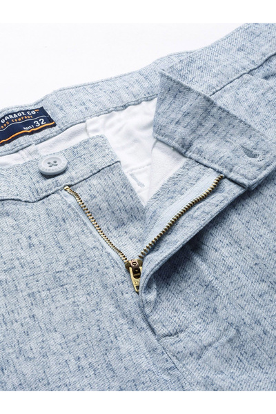 The Indian Garage Co By Styli Men Grey Slim Fit Textured Chino Pants