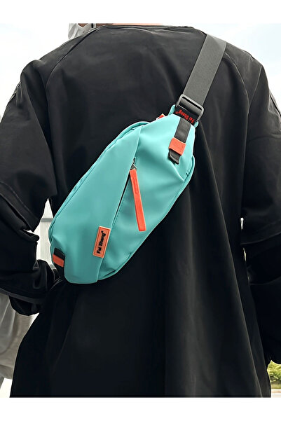 Take Two By Styli حقيبة كروس بودي زرقاء بسحاب للإغلاق