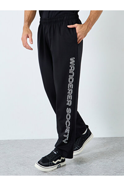 Styli Men Slogan Print Relaxed Fit Terry Joggers