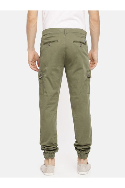 The Indian Garage Co By Styli Men Green Mid Rise Slim Fit Cargo Pants