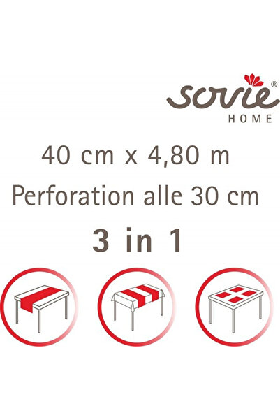 Mank Table runner/Table cloth - Linclass Aquablue (navy blue) / 40 cm x 4.8 m / 1 roll