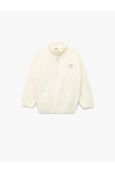 Koton Ecru Girl's Sweatshirt 6Wkg10147Ak