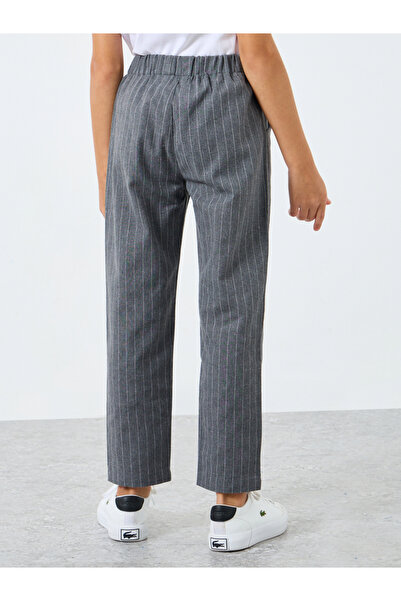 Styli Boys Grey Striped Relaxed Fit Pants