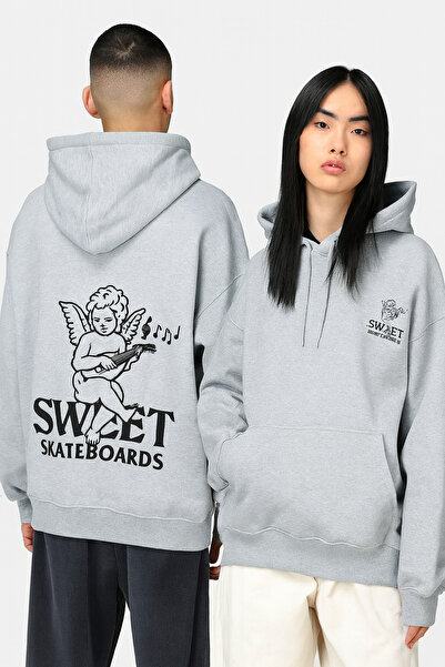 CLASSY.MODA Φούτερ με κουκούλα Unisex με 3 κλωστές και τσέπη καγκουρό με στάμ...