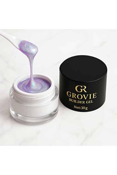 Grovie Aurora | Texture Dalgılı Işıltı Efektli Tırnak Uzatma Jeli | 003 | Güç...