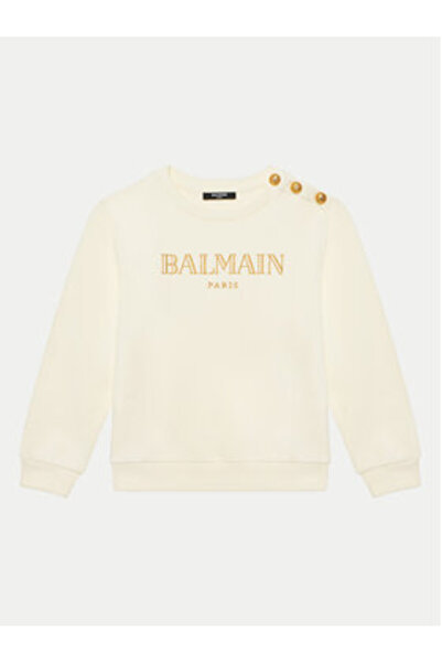 BALMAIN Φούτερ για κορίτσια BV4B10-Z0081 Εκρού