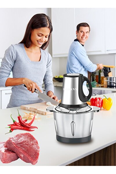 Other 3-Speeds 3L Meat Grinder Chopper Food Processor 4-Blades 800W SK-7011 Black/Silver