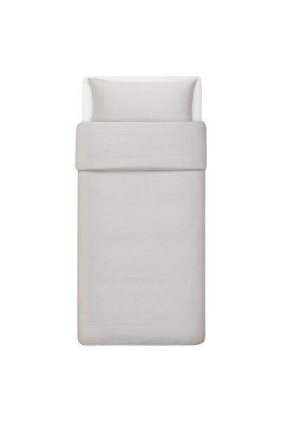 IKEA BLODNÄVA Duvet cover and pillowcase, grey, 150 x 200/50 x 80 cm